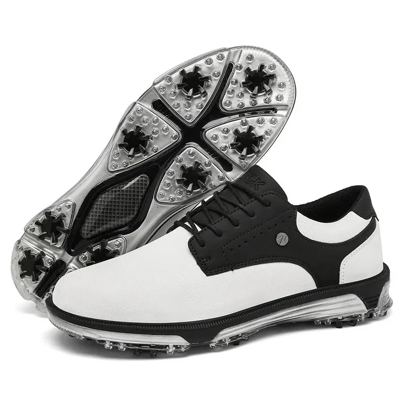 Golfer Sport Man Waterproof Shoes Ankle Golf Sneaker Supplies Golfing Shoes Non Slip Comfortable Walking Shoe Black 240_voghion.com