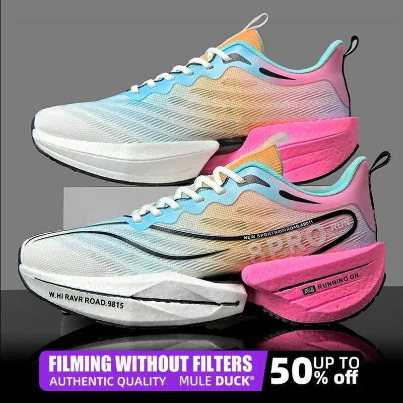 Scarpe da corsa sportive con piastra in carbonio Speciality Marathon Air Cushion da uomo, traspiranti, leggere e comode, antiscivolo._voghion.com