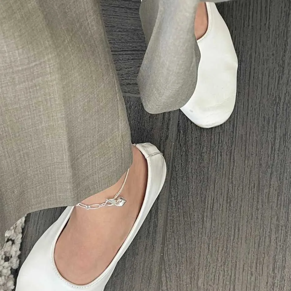 Anklets Lispector Sterling Sier korejiešu mīlestības šarms piemērots vienkāršai ķēdes kaklarotai sieviešu vasaras pludmales rotaslietas_voghion.com