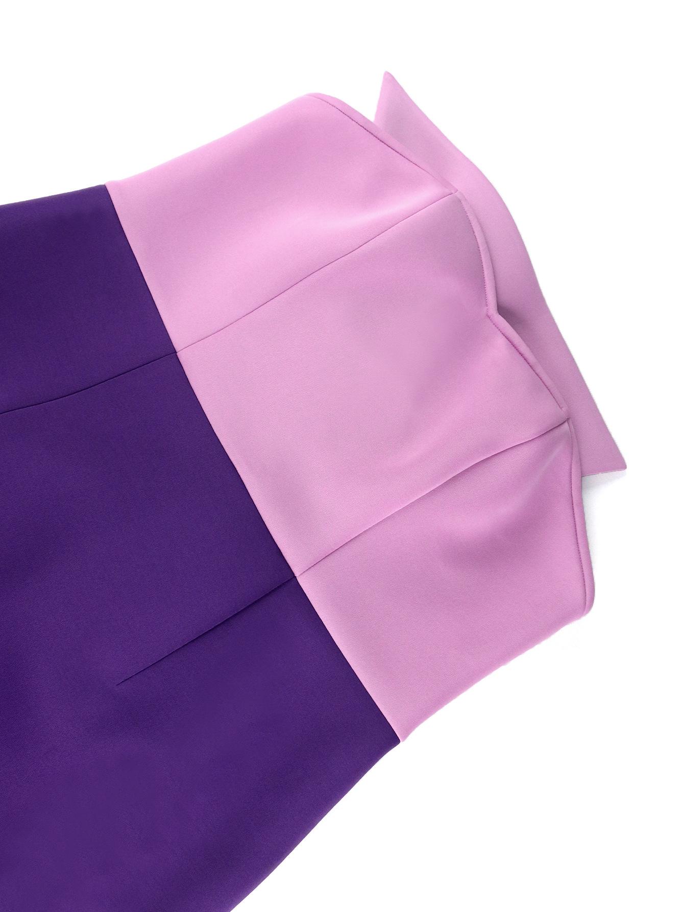 Women's large size color matching dress personality bow high waist slimming chest one-step skirt_voghion.com