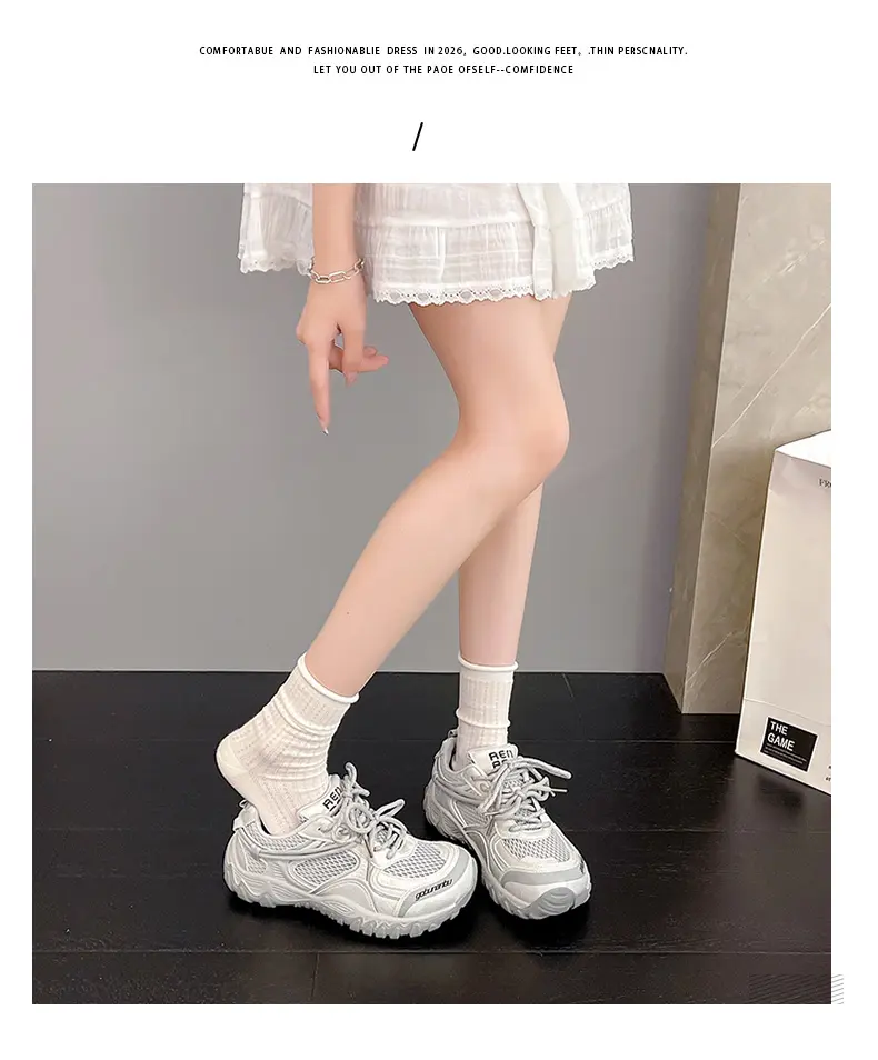 Damen Freizeitschuhe Aus Atmungsaktivem Mesh Mit Weicher Sohle_voghion.com