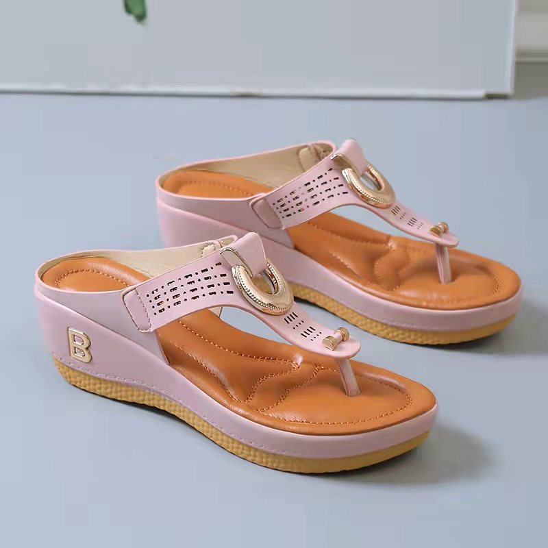 Sandale damă cu platformă și clips, mărimi mari, vară, plajă, sandale romane pentru femei_voghion.com