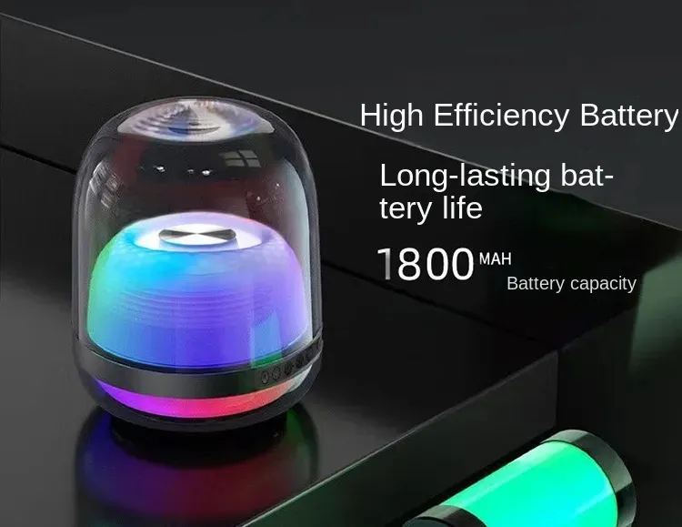 L21 Farblichter Drahtloser Bluetooth-Lautsprecher mit Subwoofer TWS Ambientelicht Audio Tragbarer Mini-Heimgebrauch im Freien_voghion.com