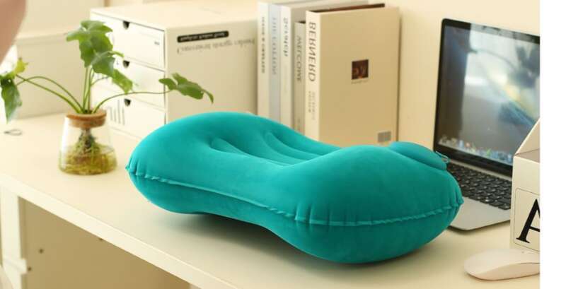 【 Brand Review 2.588 Million+】 Travel Portable Folding Inflatable Outdoor Sleeping Waist Pad Office Pillow Napping Neck_voghion.com