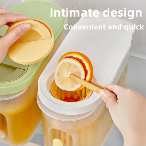 Bouteille d'eau froide avec robinet réfrigérateur domestique pour presser la théière limonade seau de 3,9 L d'eau glacée en été_voghion.com