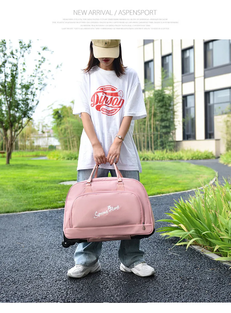 Large Capacity Trolley Handbag Foldable Thickened Wearresistant Boarding Case Home Storage Travel Convenient Bag_voghion.com