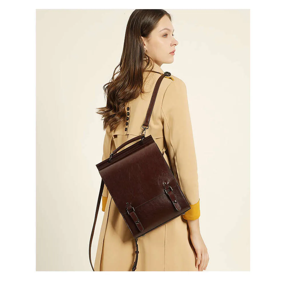 Zency Women's Trend Retro A4 Backpack Preppy Style Student Satchel Laptop School Office Ladies Bags 2024_voghion.com