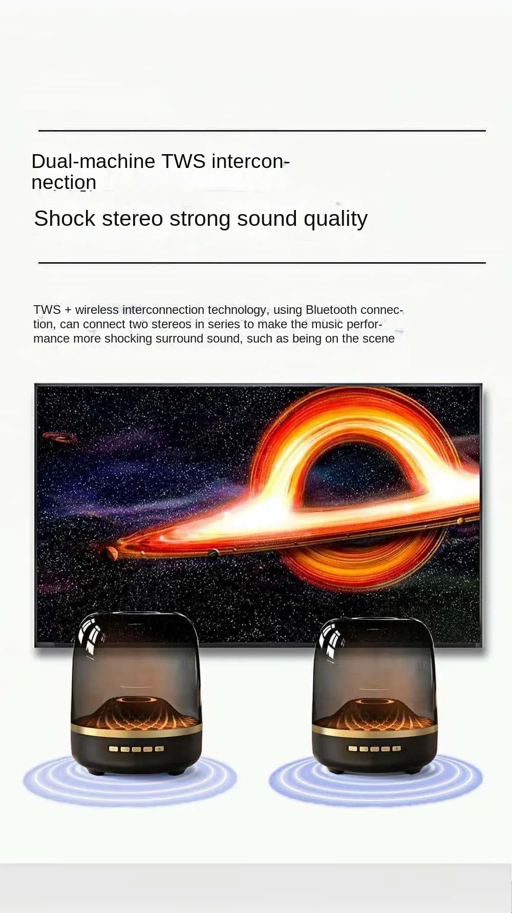 Sound Box Bluetooth Subwoofer Colorful Glass Home High Volume Wireless Computer Audience Speaker 2024_voghion.com