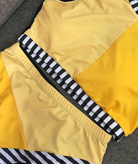 Women's Plus Size High Waist Bikini Swimsuit - Color Blocking, Tummy Control, Full Coverage, Comfortable & Stylish For Beach & Pool_voghion.com