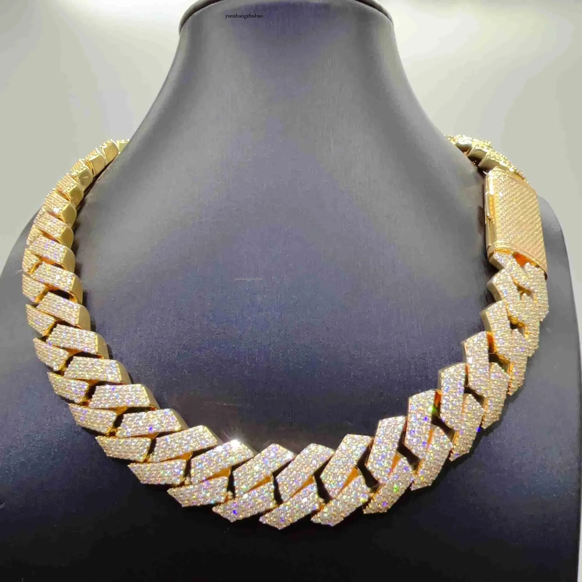 moissanite Halsband Designer Smycken Cuban K Chain Iced Out Pass Dia Tester Sterg Sier Halsband Vvs Moissanite Chains_voghion.com