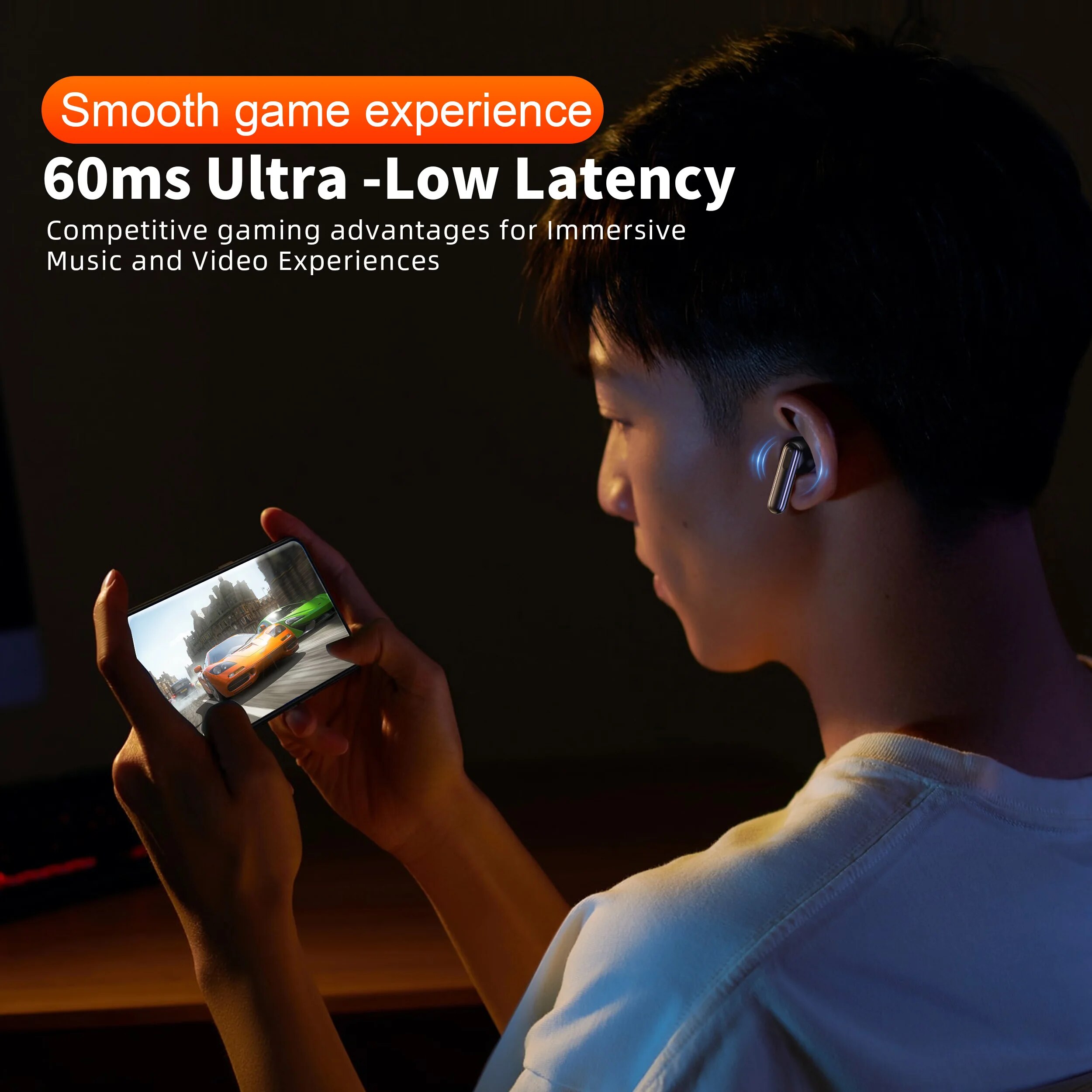 Qere e50 bluetooth høretelefoner, trådløse hifi in-ear hørebøffer_voghion.com