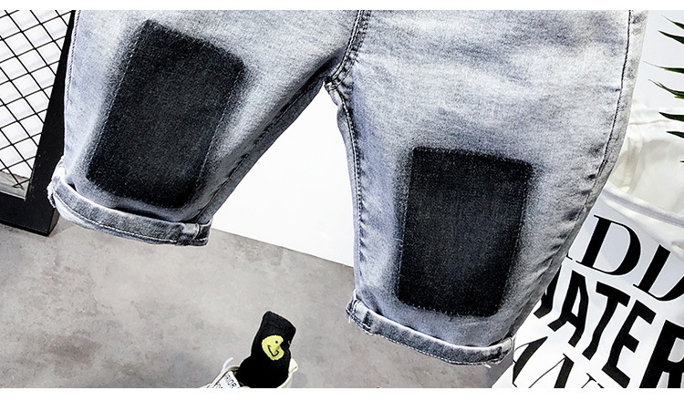 Mutter & Kinder kinder denim shorts kinder jeans Jungen lose shorts zwei-ton shorts_voghion.com