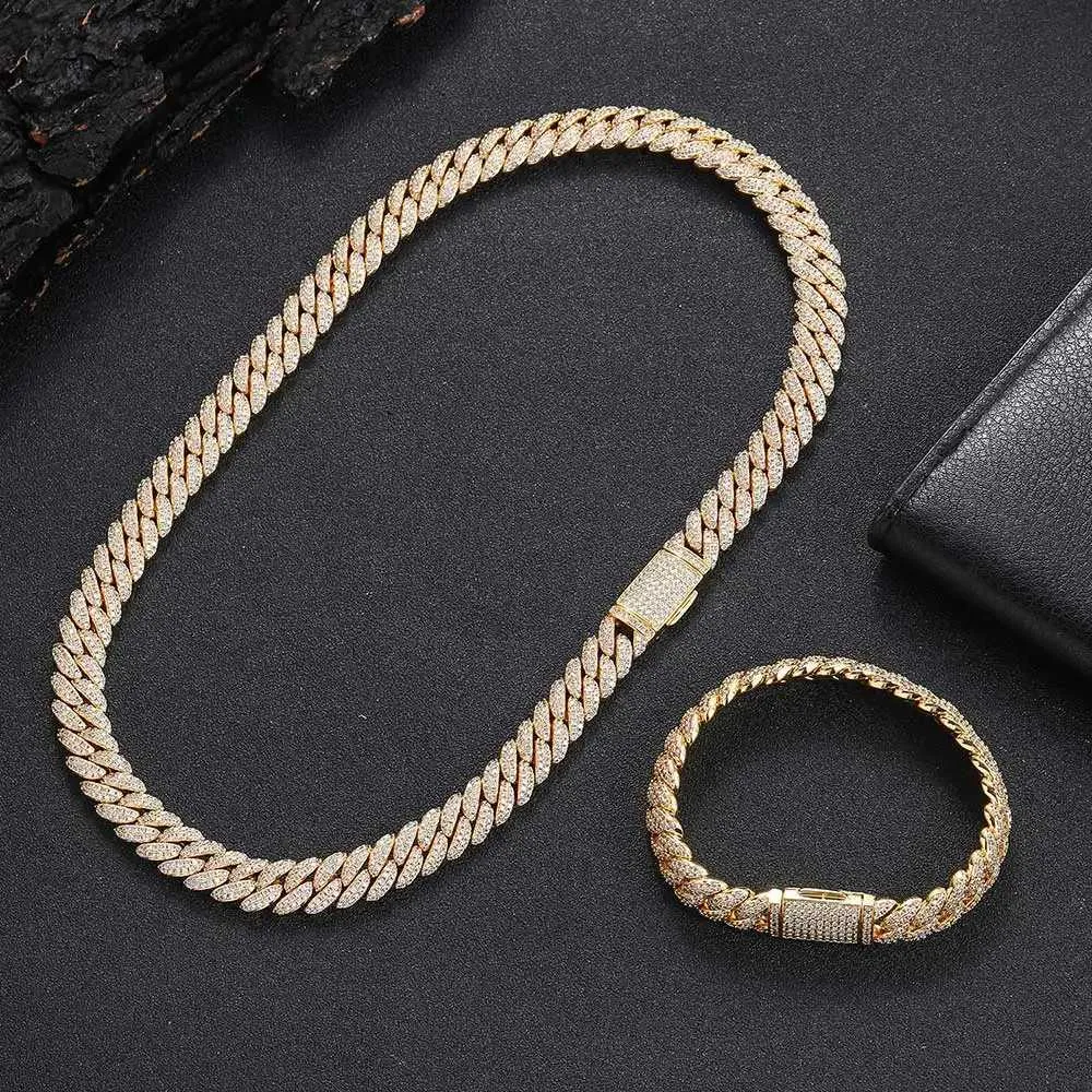 Anhänger Halsketten 10mm Hip Hop Zirkon CZ Ice Bubble Cubic Chain Halskette Damenschmuck Geburtstagsgeschenk H240613_voghion.com