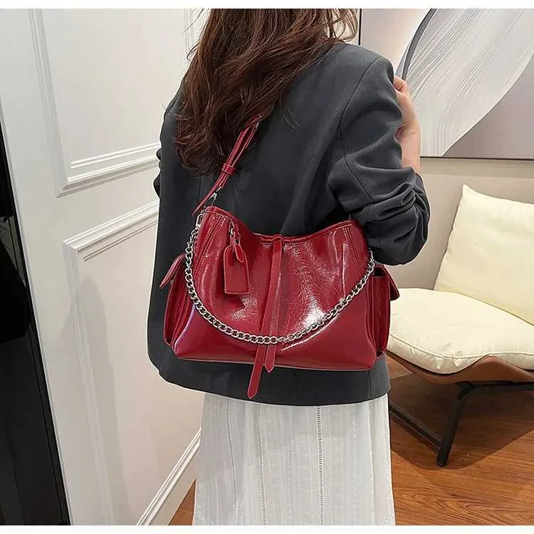 Dames leren schoudertas met grote capaciteit casual crossbody tas_voghion.com