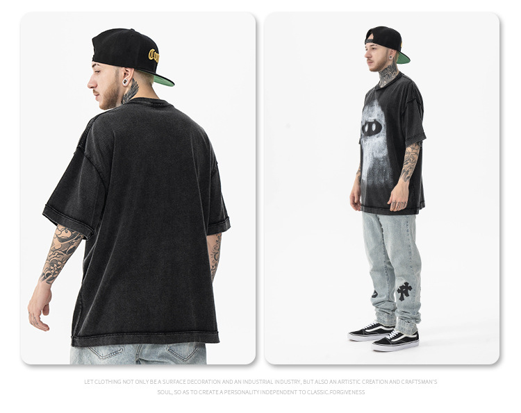 MERCURY FG Men's Wear | 2024 Spring/Summer New Product Trendy Brand Fun Funny Graffiti Cartoon Portrait Printed Short sleeved_voghion.com