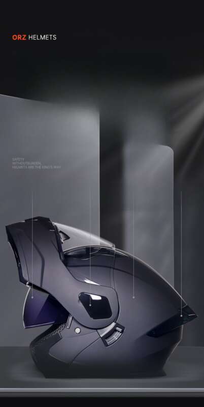 Orz New Revealed Double Lens Men's And Women's Four Seasons Motorcycle Travel Cruise Helmet Large_voghion.com