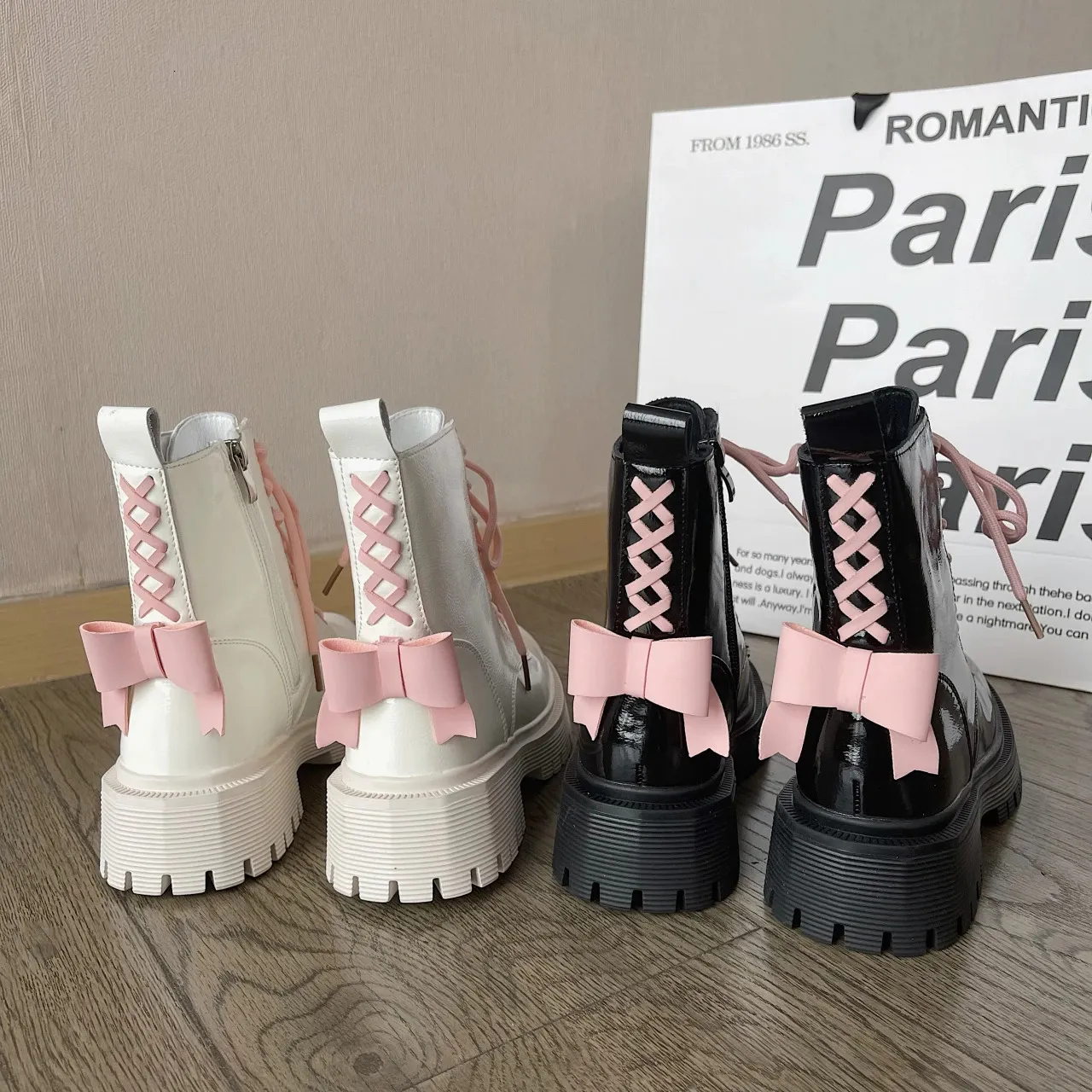 Platforms Boots Womens Cheap Female Boot Winter Booty Woman Trend Military Tacticals Western Platform New Shoes 240620_voghion.com