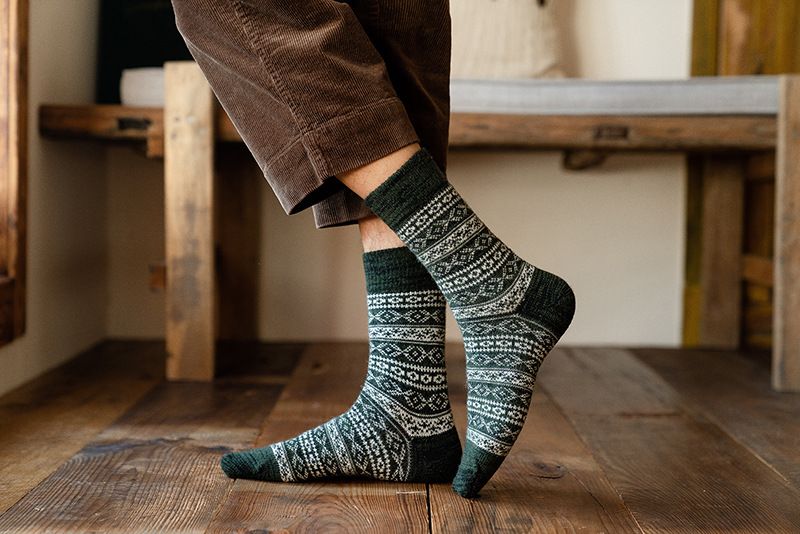 Calzini da uomo in lana spessa e calda, stile retrò, lunghi e invernali, in cotone, a metà tubo_voghion.com