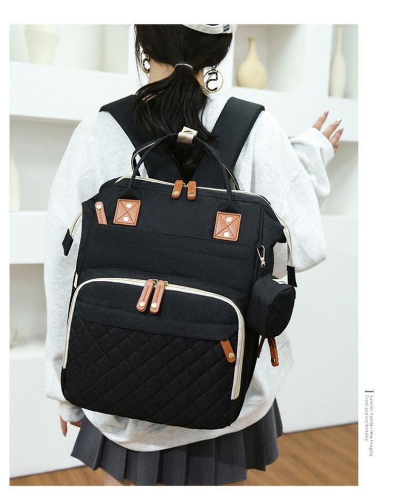 Neue tragbare Wickeltasche für Mutter und Baby mit großem Fassungsvermögen, kann als Umhängetasche bedruckt werden_voghion.com
