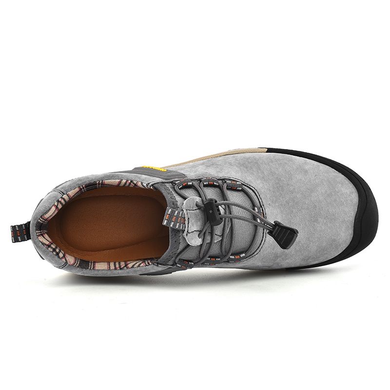 Outdoor Hiking Sneakers Sping Casual Men Shoes Breathable Suede Leather Anti-skid Walking Shoe Hot Sale Footwear_voghion.com