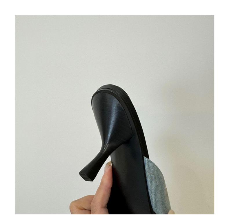 2024 Primavera/Verão Novo Daning Fish Mouth Heel Square Open Toe Couro Genuíno Chinelos Legais Moda Feminina Salto Alto_voghion.com