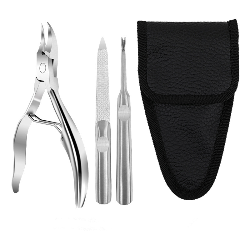 Qmake Nail Clipper lngrown Toenail Cuticle Nippers Nail File Dead skin Remove pedicure Stainless Steel Cutters Tools Nail Maincu_voghion.com