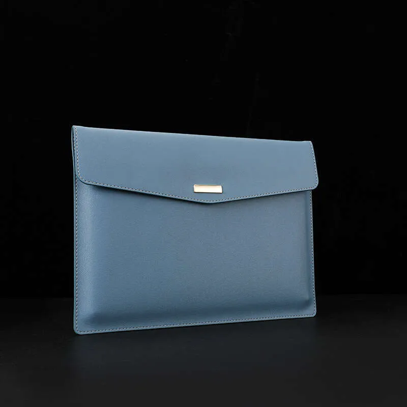 Porte-documents en cuir de grande capacité, porte-documents d'affaires, porte-documents à bouton magnétique, étuis étanches pour ordinateur portable, bureau_voghion.com