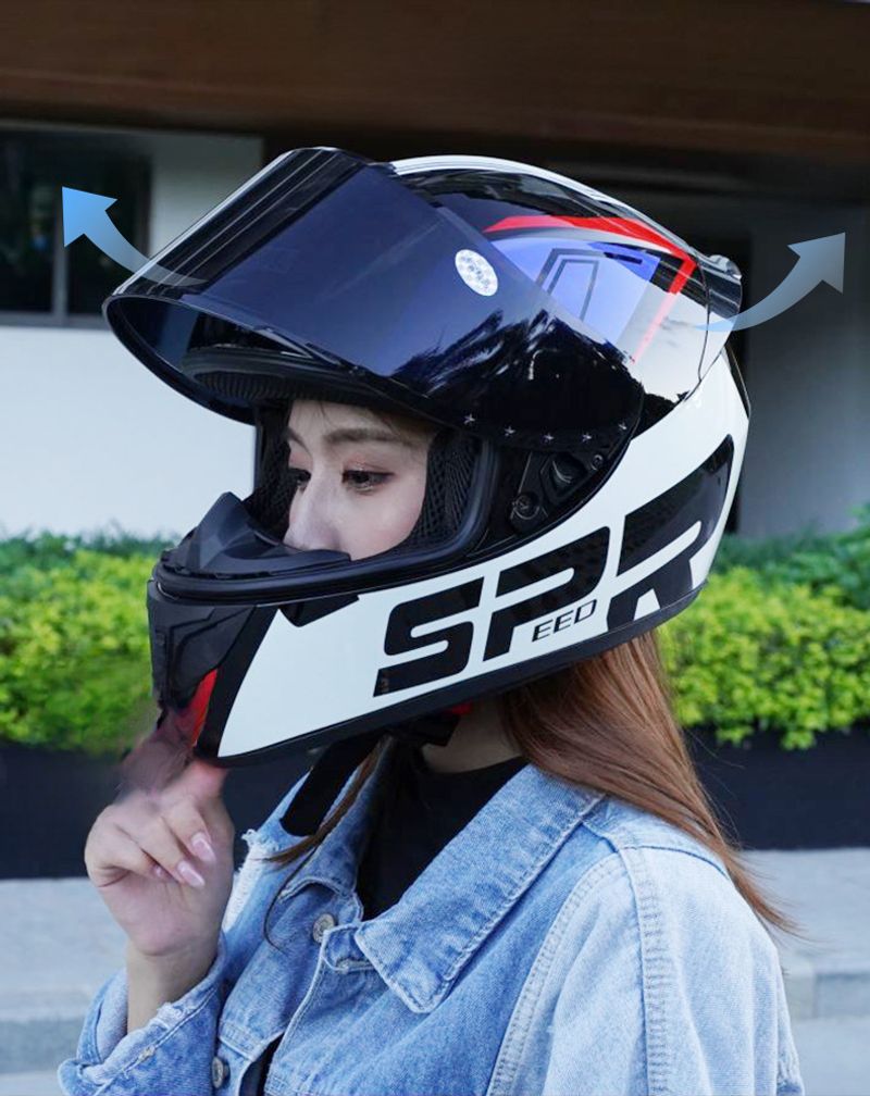 Casco integrale universale per auto elettrica premium transfrontaliera da uomo e da donna, estivo, quattro stagioni_voghion.com