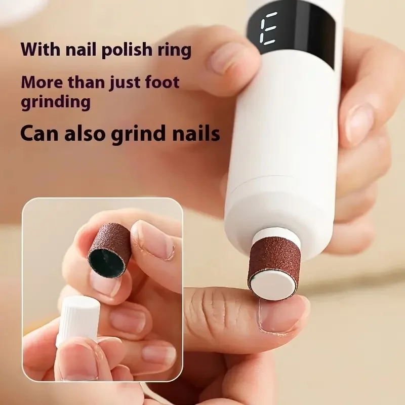 Electric Foot File And Nail Grinder Usb Rechargeable Care Device_voghion.com