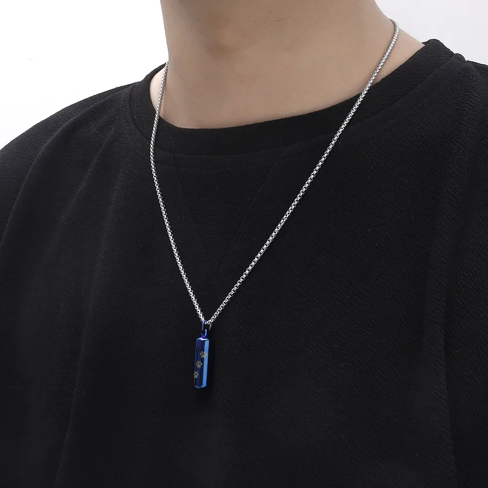 Collane con ciondolo in acciaio inossidabile, collana con zampa di animale domestico, souvenir commemorativo per la cremazione, accessori per cuccioli per le ceneri_voghion.com