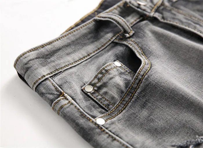 Summer Denim Shorts Male Jeans Men Jean Bermuda Skate Board Harem Mens Jogger Ankle Ripped Wave 38 40 42 220715_voghion.com