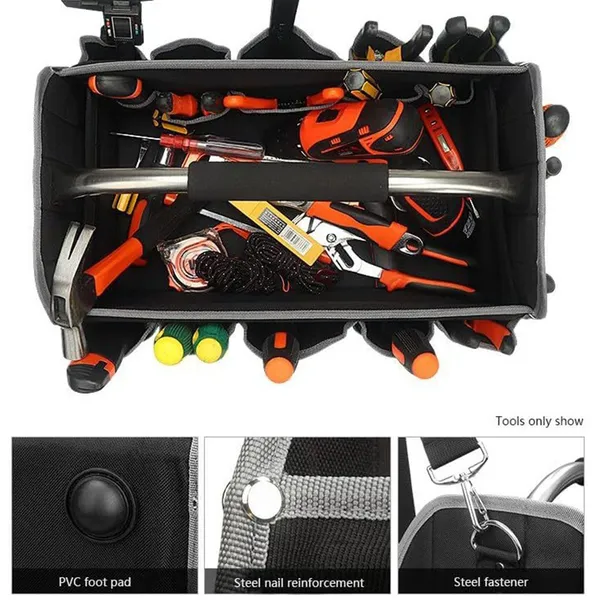 Sac à outils pour électricien robuste avec ouverture large_voghion.com