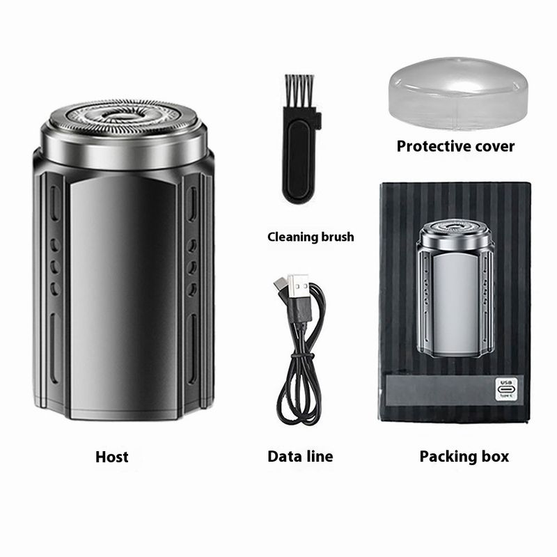 New electric small steel cannon with washable blade, men's shaver, rechargeable mini shaver_voghion.com