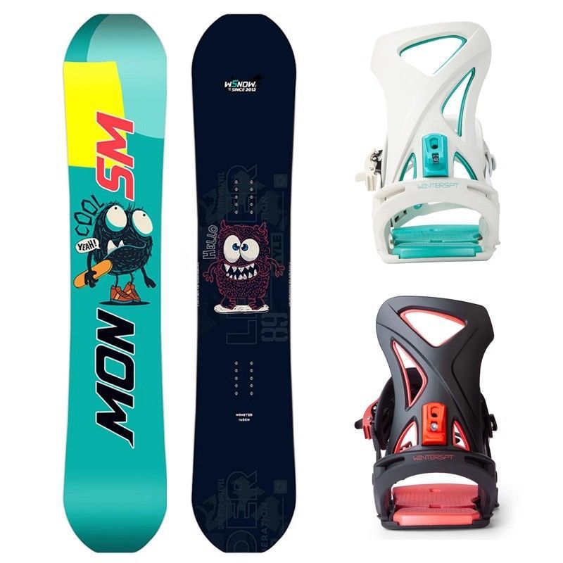 Echipament de schi, snowboard, legături de schi, set pentru bărbați și femei, adulți, carve, patinaj, snowboarduri plate_voghion.com