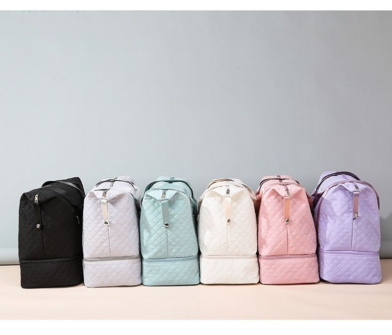 Neue modische trendige Kurzstreckenreise Kleidung aus Oxford-Stoff mit Rautengitter, Handtasche, Geschäftsreise und_voghion.com
