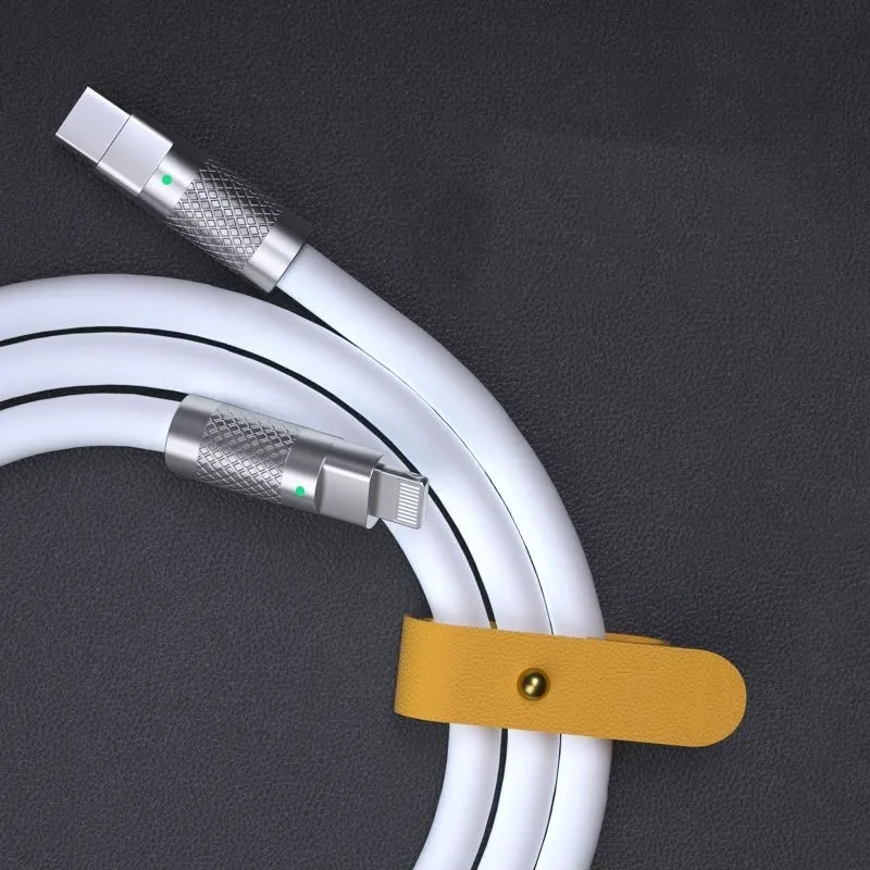 120 W Schnellladung Hochwertiges, leuchtendes USB-Typ-C-Ladekabel Schnelllade-Micro für iPhone Android Samsung Mobile_voghion.com