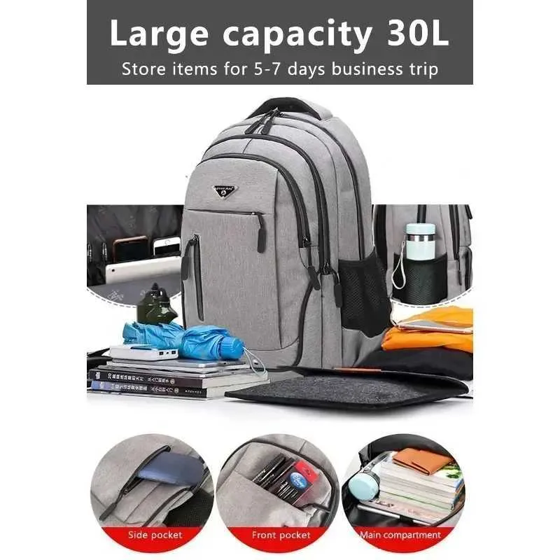 Sac à dos grande capacité pour homme, sac à dos pour ordinateur portable 15,6 pouces, Oxford, noir, solide, pour lycée, adolescent, collège, garçon, fille, étudiant_voghion.com