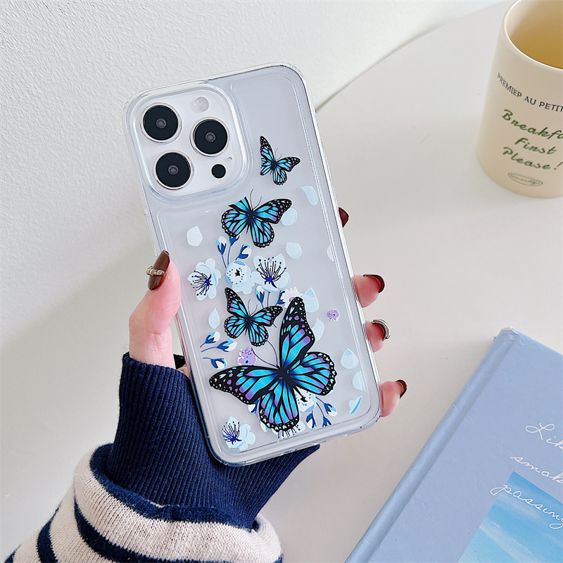 Butterfly Clear Shockproof Phone Case For Iphone Pro Max Plus_voghion.com
