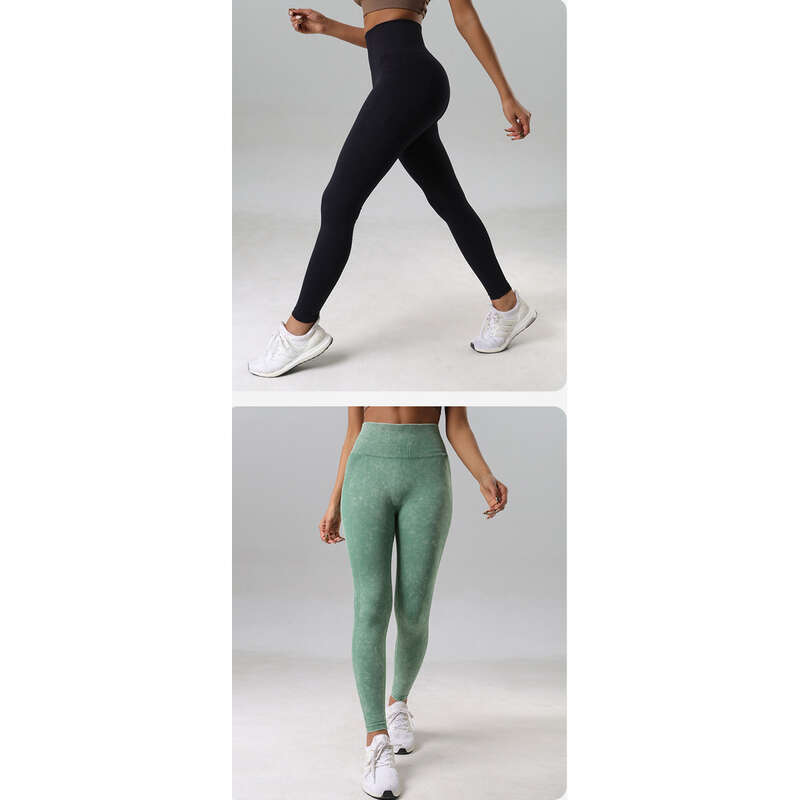 Sømløs Peach Yoga Højtalje, Hip Lift Fitness Dame Running Sports Strambukser_voghion.com