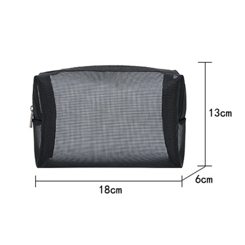 Borsa cosmetica portatile da viaggio in rete per donne, con cerniera, organizer trasparente per cosmetici, articoli da toeletta, beauty case_voghion.com