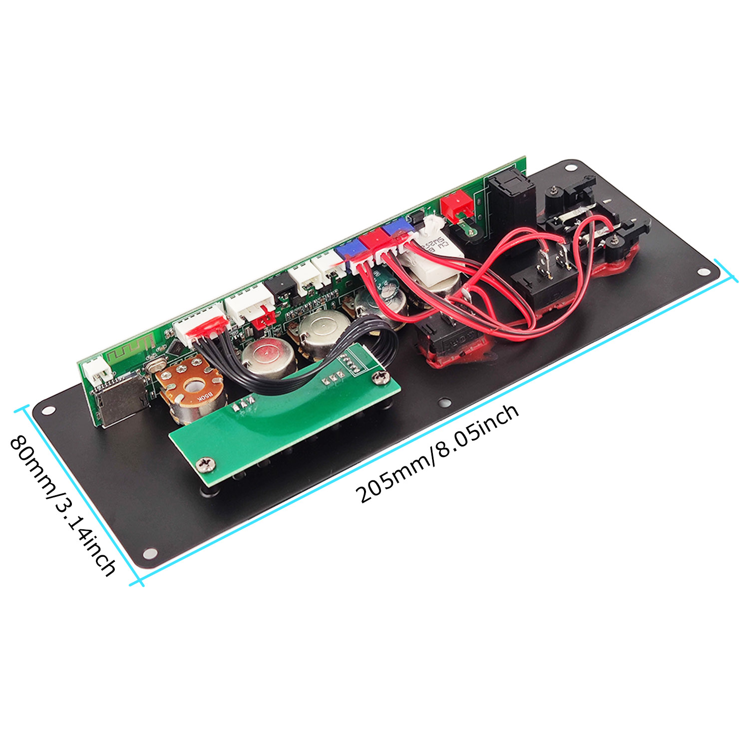 7.4V Amplifier Board Square Dance 30W Speaker Amplifier Support Bluetooth AUX U-Disk Recording 5-8Inch Speaker Home Theater DIY_voghion.com