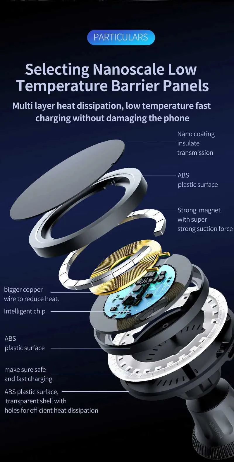 RGB Drahtlose Ladegerät Geeignet Für IPhone 12 13 15 Pro Max Mini Magnetische Auto Telefon Stand Halterung Installation Schnell_voghion.com