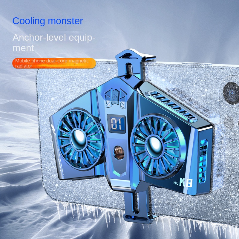 Universal Mini Mobiltelefon Kylfläkt Kylare Turbo Hurricane Game Kylare Mobiltelefon Cool Kylfläns för IPhone/Samsung/Xiaomi_voghion.com