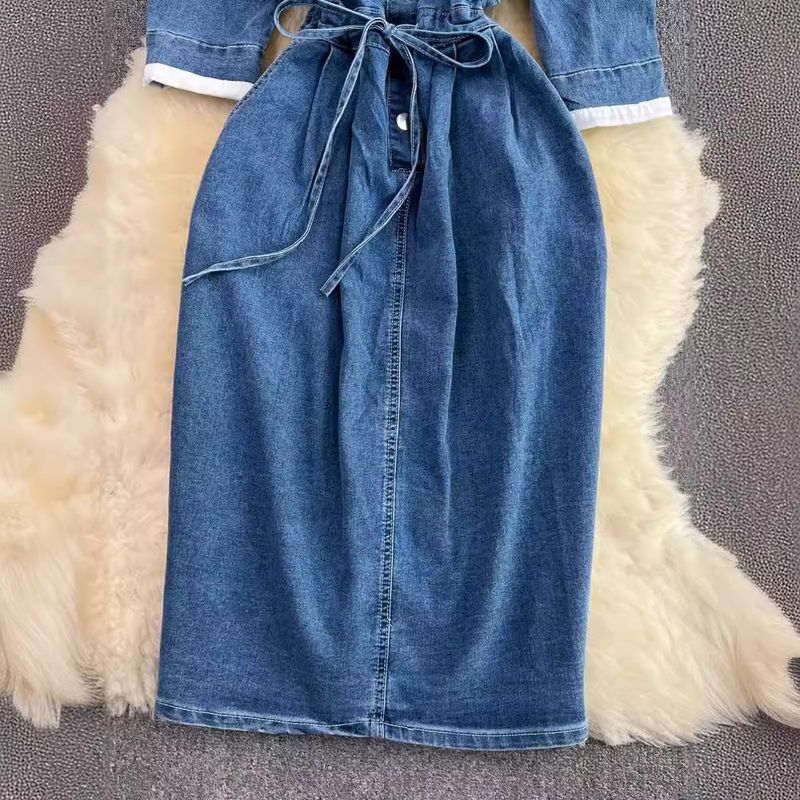 Women's spring and autumn new version of the mid-length shirt dress_voghion.com