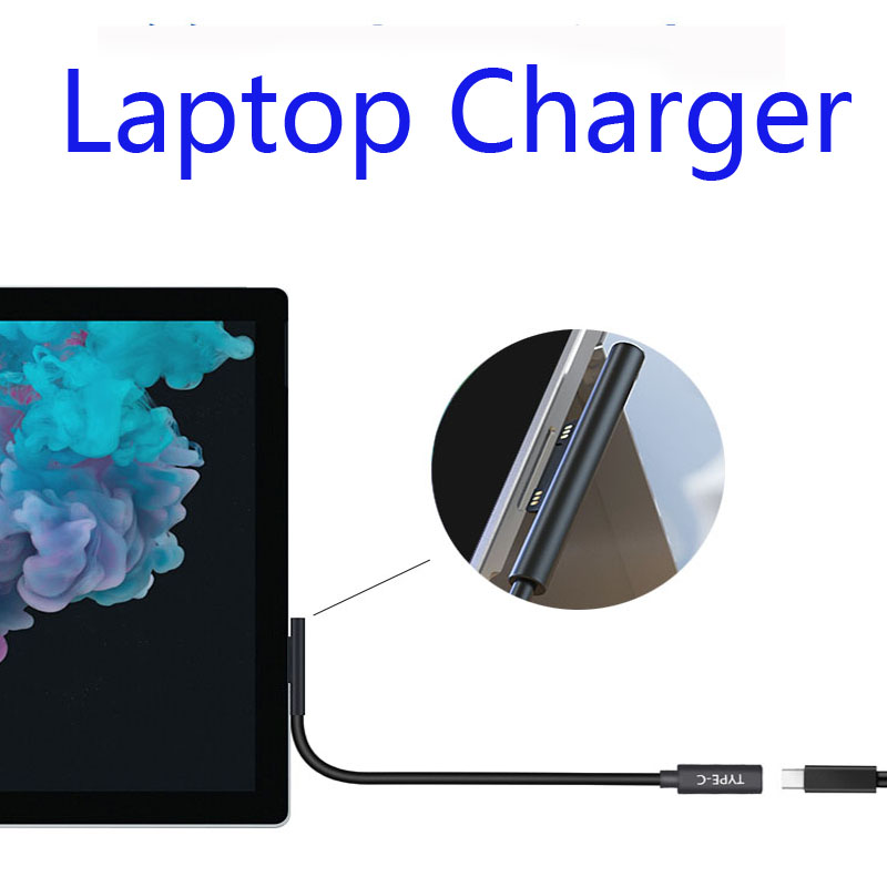 USB Type C PD 15V Power Charger Adapter Converter Charging Cable for Microsoft Surface Pro 7/6/5/4/3/GO/BOOK Laptop 1/2_voghion.com