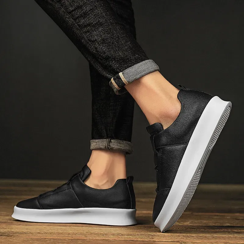 Leather Men's Brand Casual High Quality Walking Sneakers New Fashion Italian Handmade Designer Sport Shoes_voghion.com