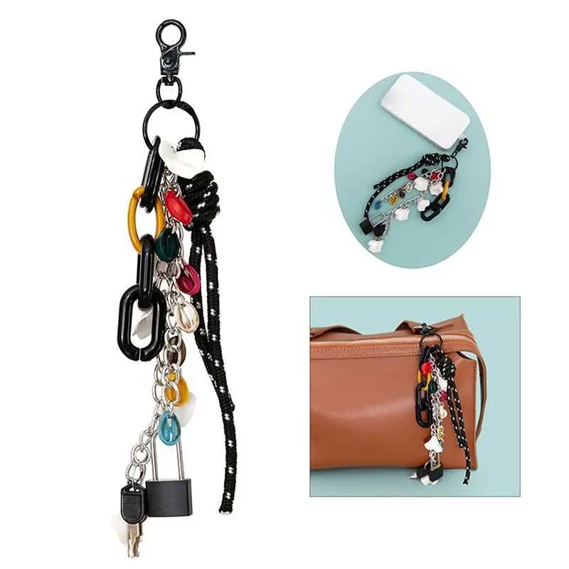 Modieuze creatieve hangslot tasbedel en sleutelhanger voor dames_voghion.com