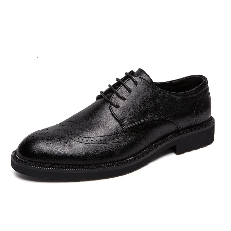 Plus Size 38-47 Brogue Fashion Oxford Dress Shoes Male Well-dressed Gentleman Handcrafted Footwear For Modern Men_voghion.com