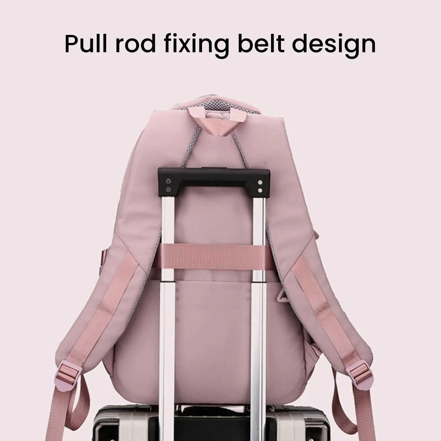 Verstellbarer Schultergurt, Reiserucksack, mehrere Taschen, ultraleichter Tagesrucksack, große Kapazität für die Schule, ArbeitC241011_voghion.com