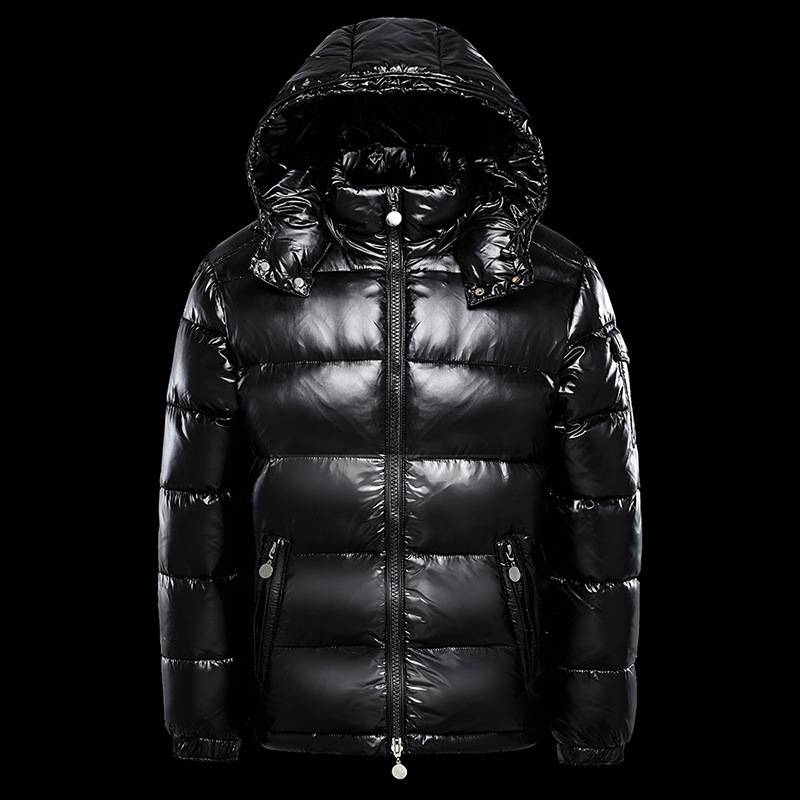 Men's Clothing 25 New Glossy Cotton-padded Jacket, Unisex, Plus Size, Hooded, Fleece-lined, And Thickened.